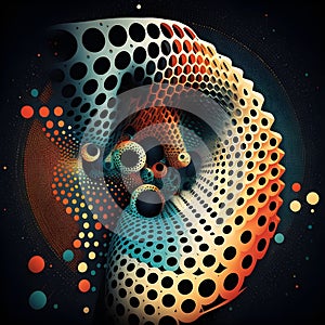 Generative AI, illustrations, Geometry patterns background. Mixed colors abstract pattern, digital abstract pattern