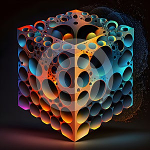 Generative AI, illustrations, Geometry patterns background. Mixed colors abstract pattern, digital abstract pattern