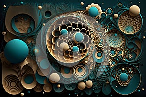 Generative AI, illustrations, Geometry patterns background. Mixed colors abstract pattern, digital abstract pattern