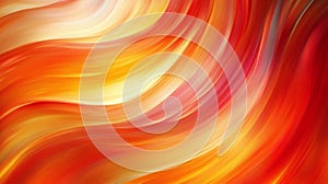 Generative AI Image of Abstract Flowing Lines with Orange Gradient Color