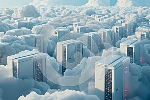 Computer servers in cloud-based data storage system, Online data storage, Cloud computing