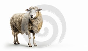 Sheep animal on isolated white background