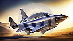 Generative AI image of flying car