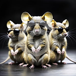 Generative AI image of a group of mice