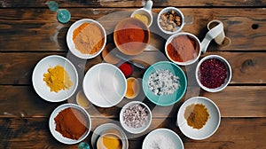 Generative Ai image of spices and ingredients