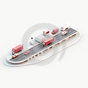 Generative AI Isometric City Urban Elements-