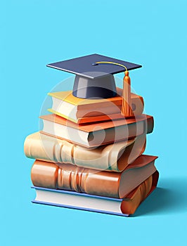 Generative AI Isometric Education Graduation Concept-