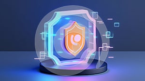 Generative AI Isometric Internet Security and-