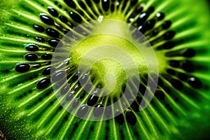 Generative AI, Macro Fresh Kiwi textured background