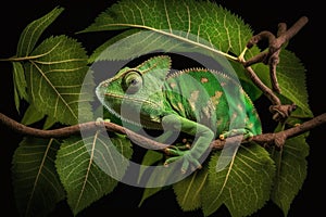 Generative AI. Malagasy giant chameleon or Oustalet \'s chameleon photo