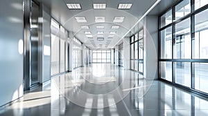 Generative AI modern architecture with good conditionempty officeempty office business concept.