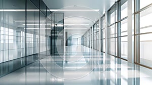 Generative AI modern architecture with good conditionempty officeempty office business concept.