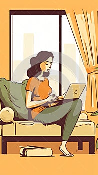 Generative AI Modern cozy kitchen interior-