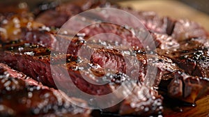 Generative AI Modern style traditional barbecue dry aged wagyu porterhouse beef steak bistecca alla Fiorentina sli photo