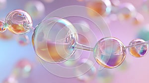 Generative AI Molecular Structure Visualization with Connected Spheres Depicting Science Chemistry and Technology