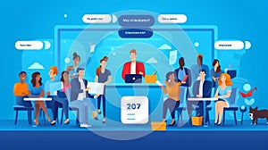 Generative AI Online Education Concept-