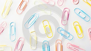 Generative AI Paper clips isolated on white background business concept.