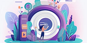 Generative AI Pay Per Click Concept-