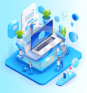 Generative AI Pay Per Click Concept-