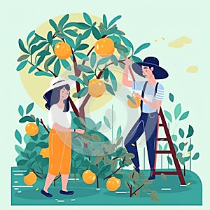 Generative AI People Gardener and Farmer-