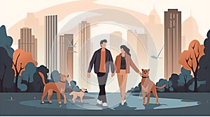 Generative AI People and Pets Concept-