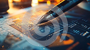 Generative AI Planning and analytics art collage business concept.