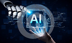 A generative AI presents a futuristic dashboard for complex data analysis. Fermion