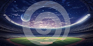 Generative AI, Professional baseball grand stadium, modern public sport