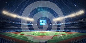 Generative AI, Professional baseball grand stadium, modern public sport