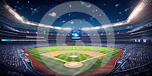 Generative AI, Professional baseball grand stadium, modern public sport