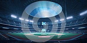 Generative AI, Professional baseball grand stadium, modern public sport