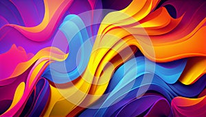 Generative AI, Radiant Rhapsody: Abstract Background with Two Vibrant Colors