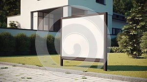 Generative AI, Real estate street sign or banner mock up, for sale