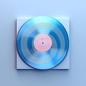 Generative AI Retro Music Vinyl Record-