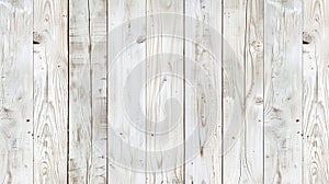 Generative AI Seamless wood planks texture Vintage white painted and softly weared tileable white wooden backgroun