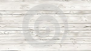 Generative AI Seamless wood planks texture Vintage white painted and softly weared tileable white wooden backgroun