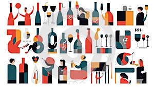 Generative AI Set of Wine Stewards-