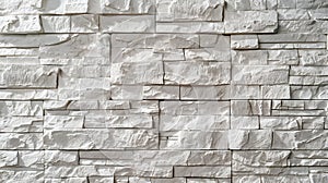 Generative AI Stone wall background White and gray brickwork Abstract textured pattern Backdrop with rocks Banner