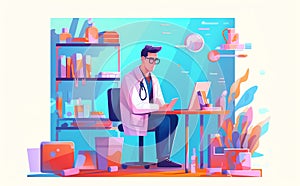 Generative AI Tiny Homeopathist Doctor Character- photo