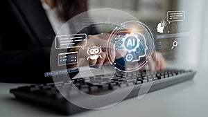 Generative AI user interface for creating content and chatbot conversations. Fermion