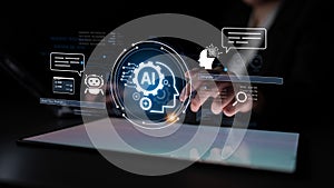 Generative AI user interface for creating content and chatbot conversations. Fermion