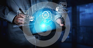 Generative AI user interface for creating content and chatbot conversations. Fermion