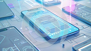 Generative AI UX mobile application wireframe Sketch prototype framework layout future app design project UI UX  u