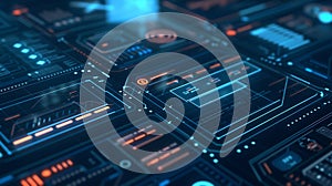 Generative AI UX UI Mobile app user interface designs digital software technology development concept Planning app