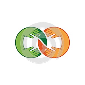 Generative AI Vector: Interlocking Hands Symbolizing Unity, Partnership, and Support