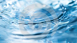 Generative AI Water blue background water with waves and ripples Cosmetic background concept business concept.