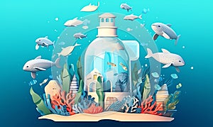 Generative AI World Ocean Pollution-