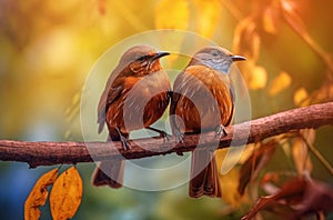 Yelloweyed_Babbler_birds_rest_on_a_branch_1690599625713_1 photo