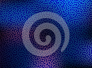 Generative algorithm psychedelic background. Reaction-diffusion or turing pattern formation.