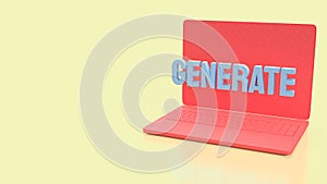 Generative Artificial Intelligence Technology Concept Illustration 3d render